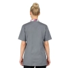 Bluza kucharska damska szara rękaw krótki lamówka wzór W2 (1053) roz. XXL